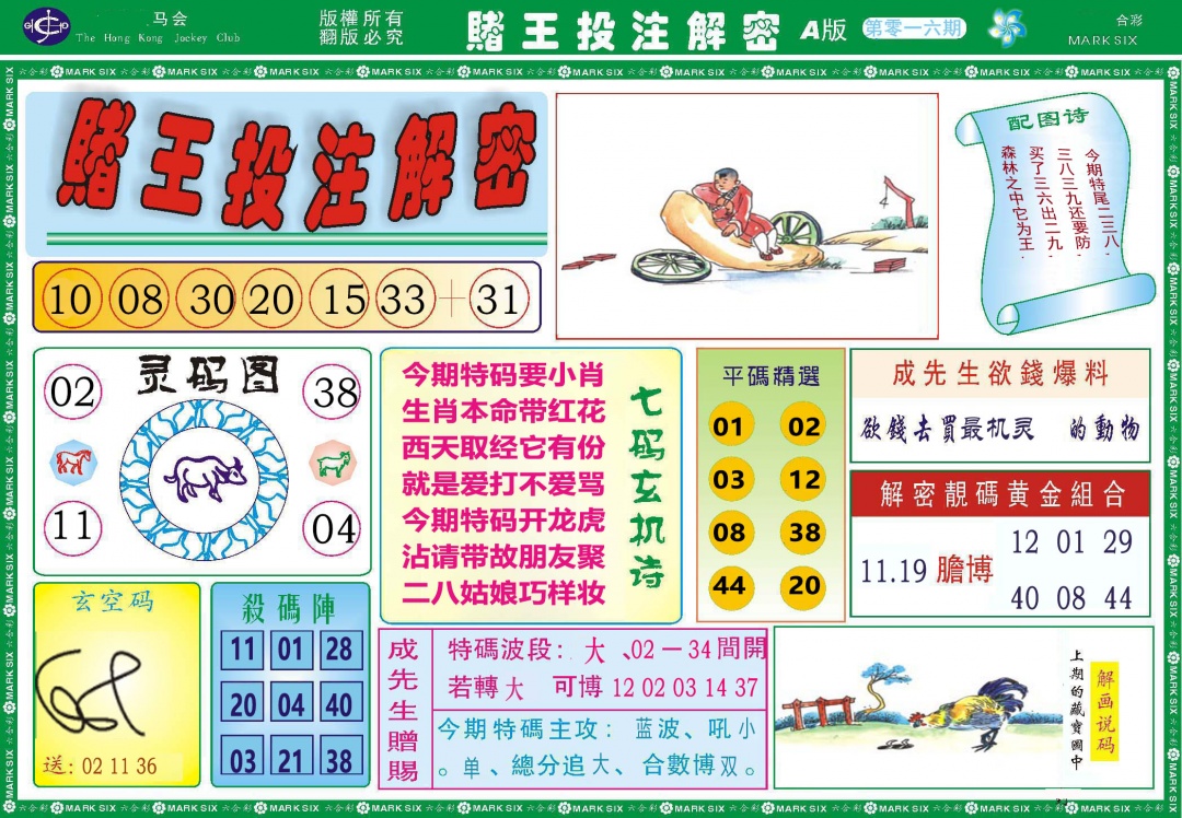 016期赌王投注解密[图]