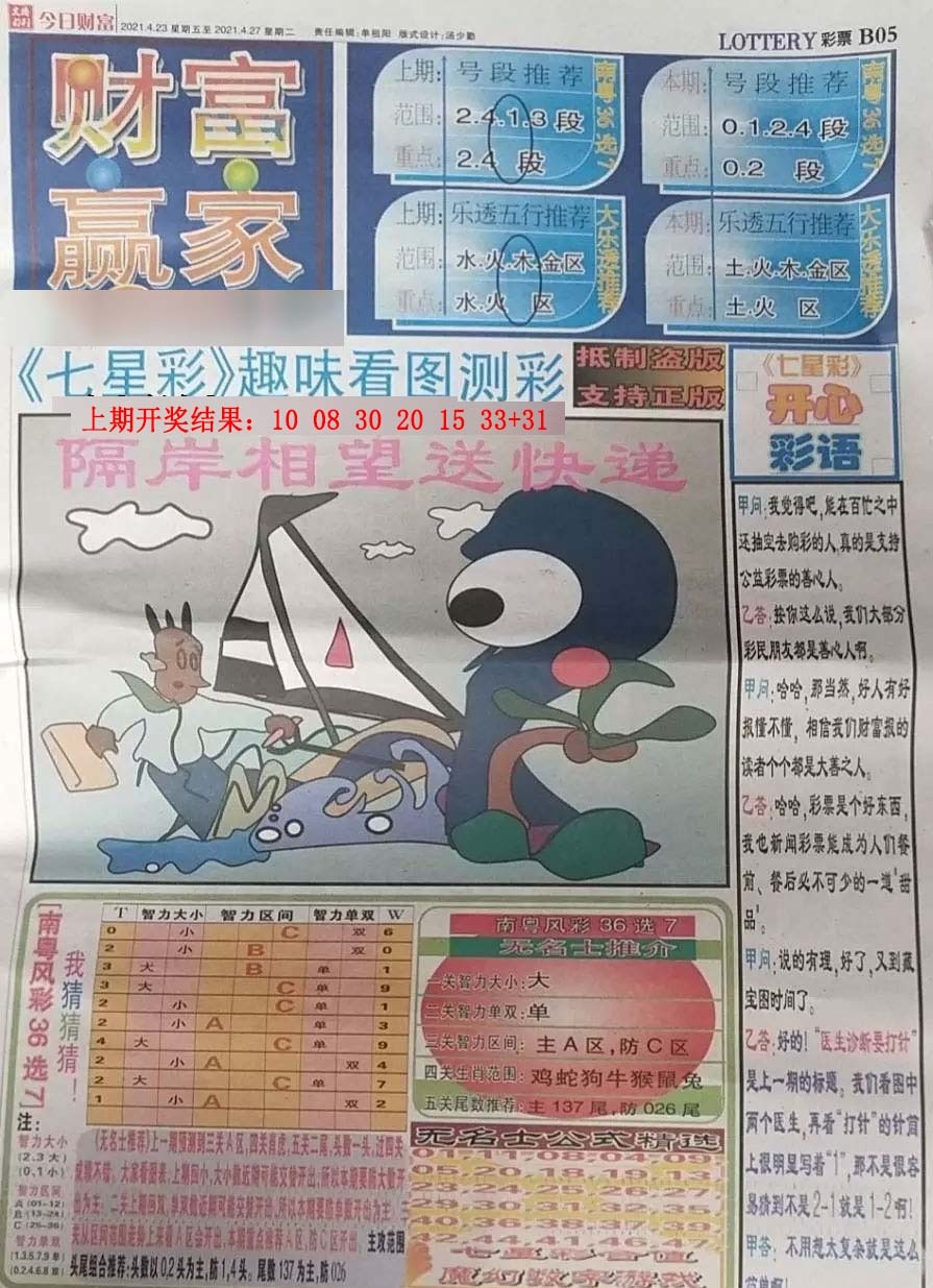 016期财富赢家（七星彩）[图]
