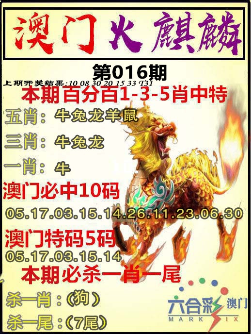 016期火麒麟[图]
