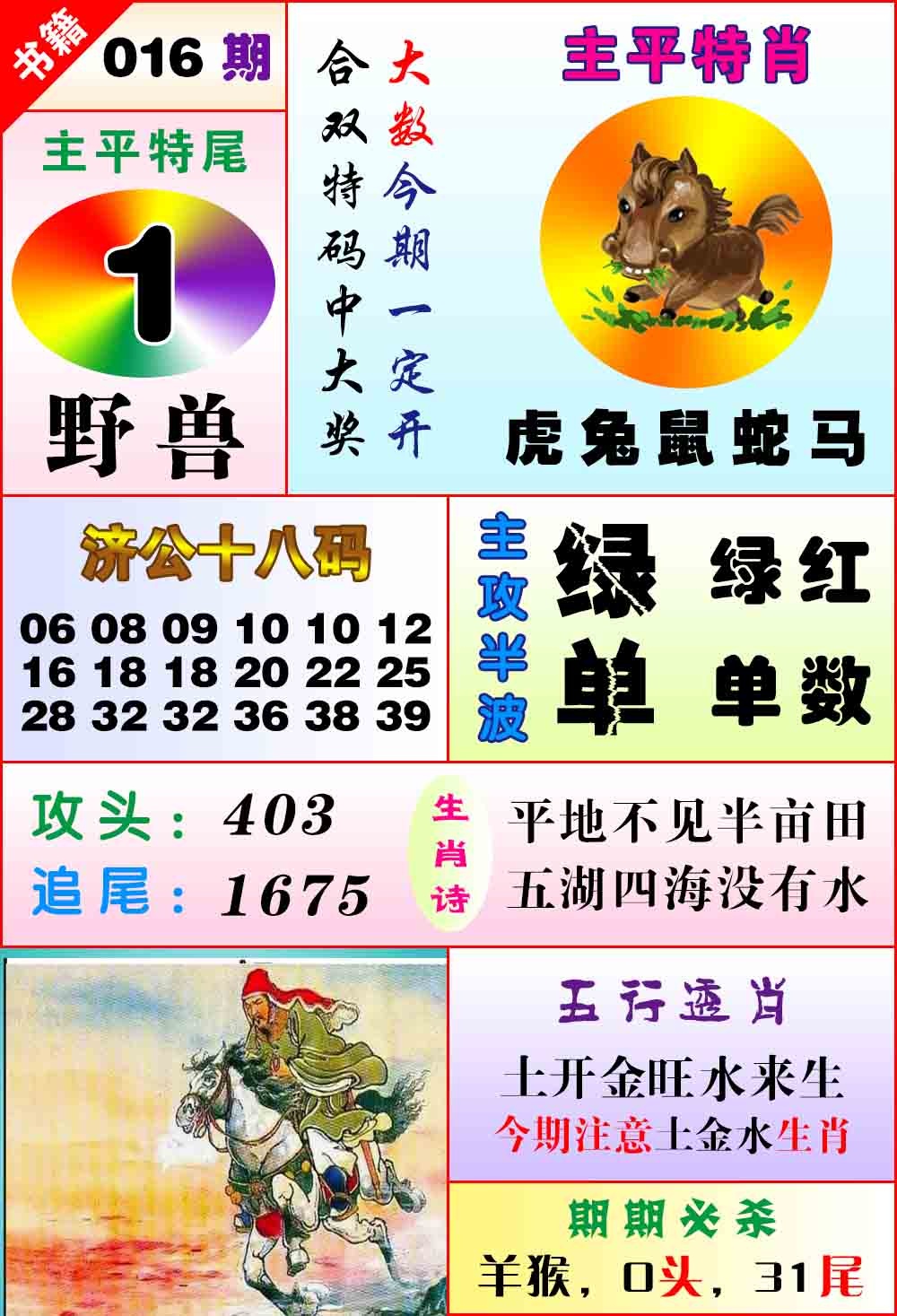 016期澳门狗头铡[图]