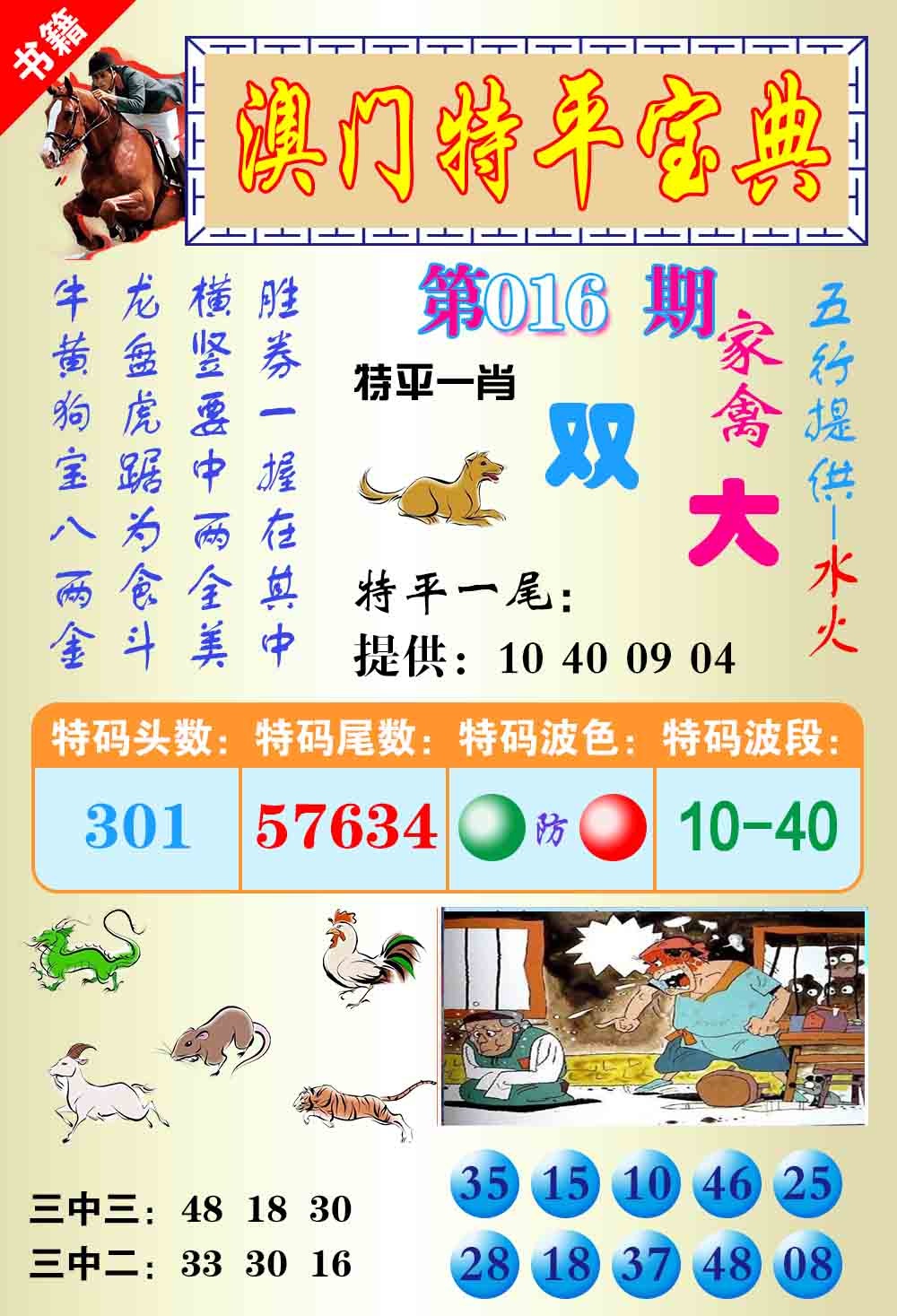 016期澳门宝典平特[图]