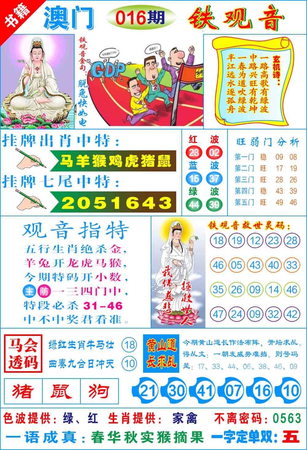 016期澳门铁观音[图]