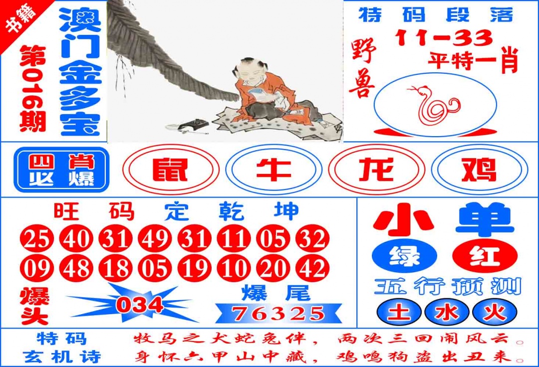 016期澳门金元宝[图]