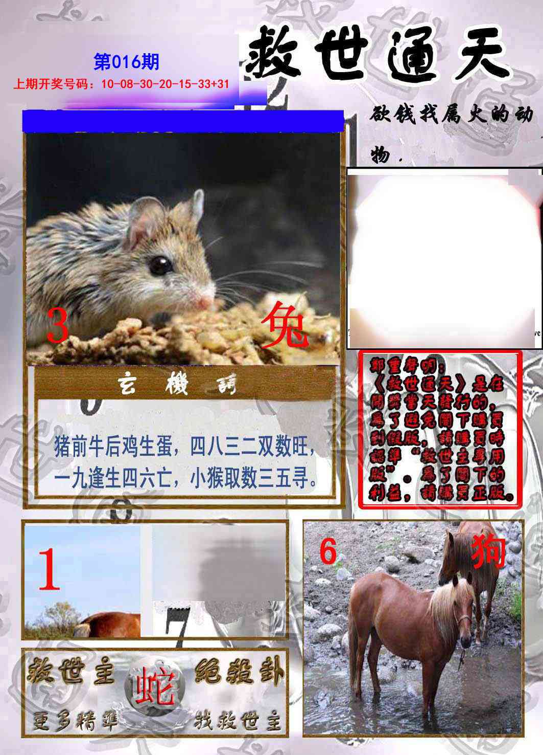 016期救世通天报[图]