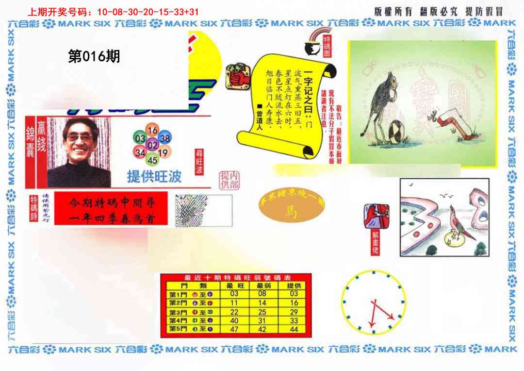 016期特码王(信封)[图]