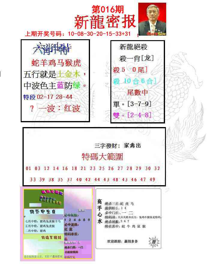 016期新龙密报[图]