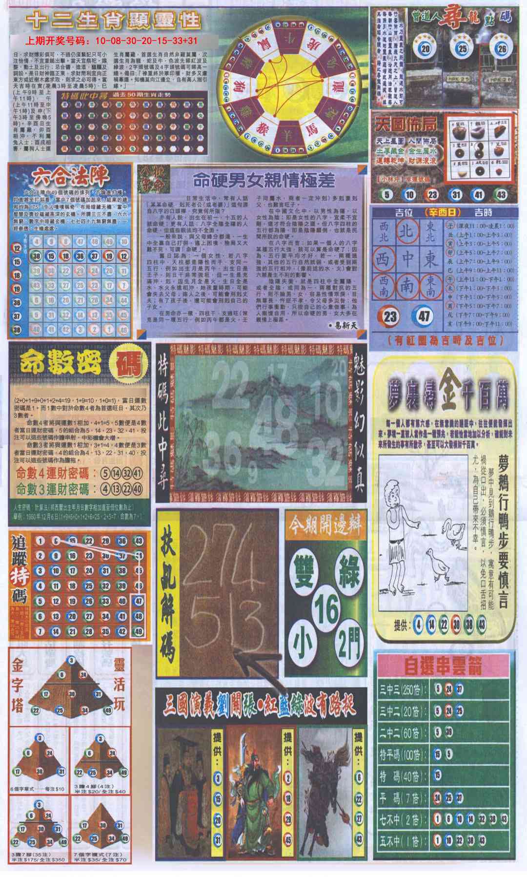016期新报跑狗-2(背面)[图]