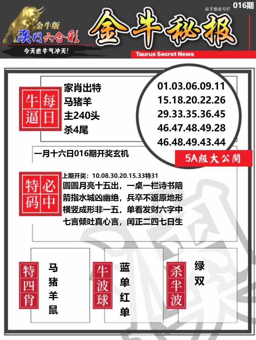 016期金牛秘报A[图]
